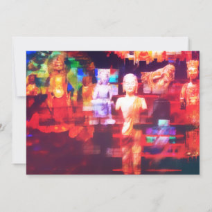 Moderne Abstrakte Buddha Meditation Kunst Feiertagskarte