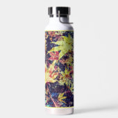 Moderne abstrakte bunte Herbstblätter Trinkflasche (Links)