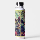 Moderne abstrakte bunte Herbstblätter Trinkflasche (Rechts)