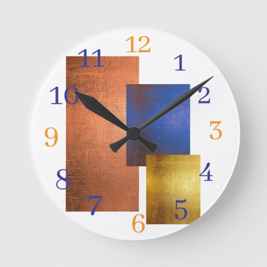 Moderne abstrakte bunte Wanduhr Ästhetik  (Vorderseite)