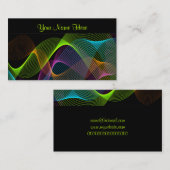 Moderne abstrakte bunte wirbelnde Linien Entwurf Visitenkarte (Vorne/Hinten)