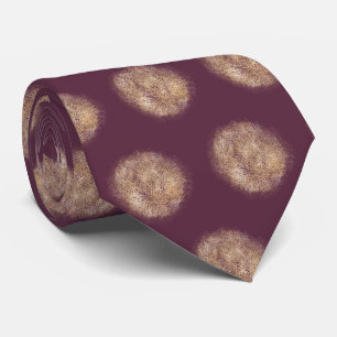 Moderne Abstrakte Burgundy Gold Neck Tie Krawatte