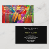 Moderne abstrakte Bürste streicht kreativen Visitenkarte (Vorne/Hinten)