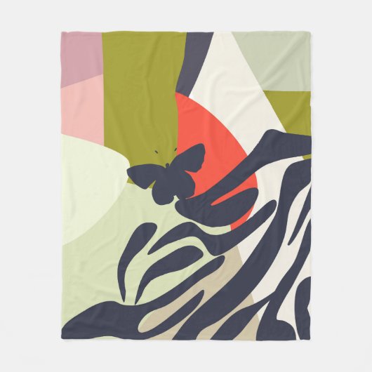 Moderne Abstrakte Butterfly-Zuhause Fleecedecke (Vorderseite)