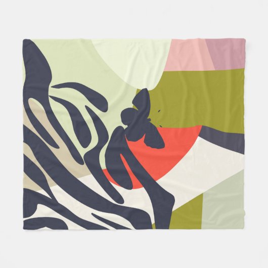 Moderne Abstrakte Butterfly-Zuhause Fleecedecke (Vorderseite (Horizontal))