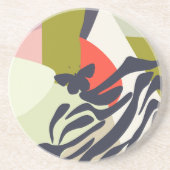 Moderne Abstrakte Butterfly-Zuhause Getränkeuntersetzer (Vorne)