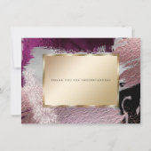 Moderne Abstrakte Cassis Weinroute Einladung (Rückseite)