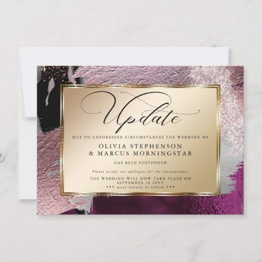 Moderne Abstrakte Cassis Weinroute Einladung (Vorderseite)