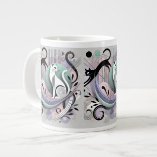 Moderne Abstrakte Cat Art - Stilvolle Tasse für Ca