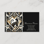 Moderne Abstrakte Cat Business Card Visitenkarte (Rückseite)