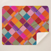 Moderne Abstrakte Checked Sherpadecke (Vorderseite (Horizontal))