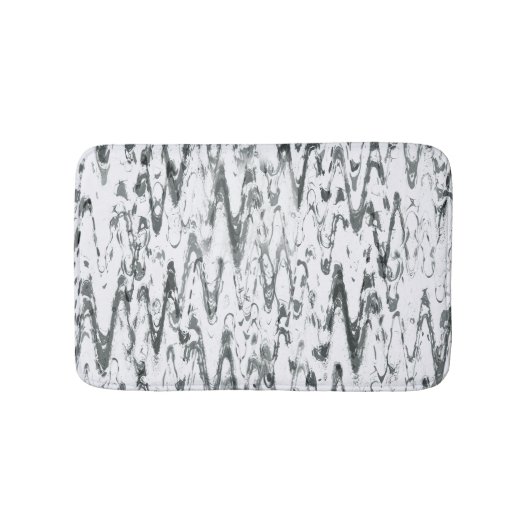 Moderne Abstrakte Chevrons monochromatisch Badematte (Vorderseite)