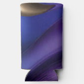 Moderne Abstrakte Chillin Blue, Lila und Gold Selters Dosenkühler (Rückseite)