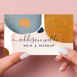 Moderne Abstrakte Circle Gold Confetti Blush Navy Visitenkarte<br><div class="desc">Moderne Abstrakte Circle Gold Confetti Blush Navy Business Card. Dieses elegante,  moderne,  abstrakte Design besticht durch funkelnd Konfetti aus Goldgold mit abstrakten Aquarellformen in Rosa,  Marineblau und Kupfer. Perfektes femininines Design für Makeup Künstler,  Friseur,  Salonbesitzer,  Fotograf oder mehr!</div>