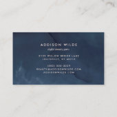 Moderne Abstrakte Circle Gold Confetti Blush Navy Visitenkarte (Rückseite)