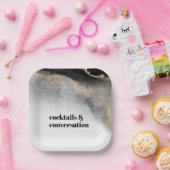 Moderne Abstrakte Cocktails und Party für Konversa Pappteller (Party)