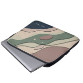 Moderne abstrakte Collage mit gedämpften Farben Laptopschutzhülle (Vorne Knopf)