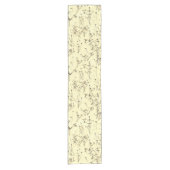 Moderne Abstrakte Creme Beige Wildblumen Kurzer Tischläufer (Vorderseite)