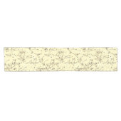 Moderne Abstrakte Creme Beige Wildblumen Kurzer Tischläufer (Horizontal)