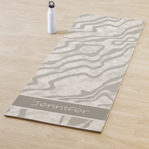 Moderne Abstrakte Creme-Inspirivity mit neutralem Yogamatte