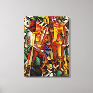 Moderne abstrakte Cubist-Malerei - Leinwand-Replik Leinwanddruck