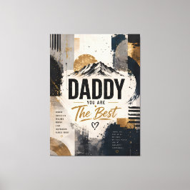 Moderne abstrakte Daddy-Würdigungsleinwand Leinwanddruck