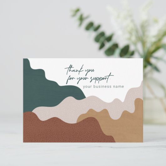 Moderne Abstrakte Dankeschön Candle Care Card Dankeskarte (Stehend Vorderseite)