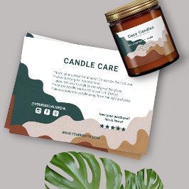 Moderne Abstrakte Dankeschön Candle Care Card Dankeskarte