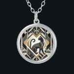Moderne Abstrakte Dekorationskatzenkette Versilberte Kette<br><div class="desc">Schöne,  moderne,  Abstrakte Dekoration Cat Necklace</div>