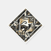 Moderne Abstrakte Dekorationskkatze Napkins Serviette (Ecke)