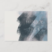 MODERNE ABSTRAKTE DETAILS-KARTE (NAVY/BLUSH) BEGLEITKARTE (Rückseite)