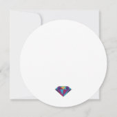 Moderne abstrakte Diamantschmucktöne Hochzeit Einladung (Rückseite)