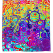 Moderne Abstrakte digitale Fluid Art Duschvorhang (Vorderseite)