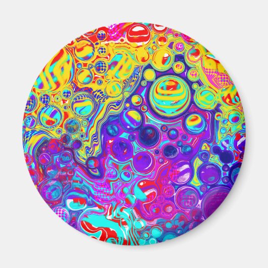 Moderne Abstrakte digitale Fluid Art   Magnet (Vorne)