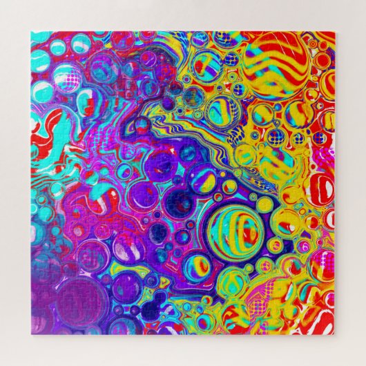 Moderne Abstrakte digitale Fluid Art   Puzzle (Horizontal)