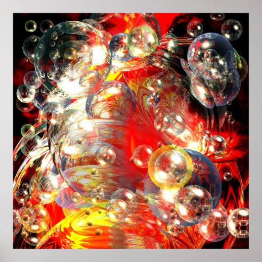 Moderne Abstrakte digitale Kunstgalerie Plakatwerb Poster (Vorne)