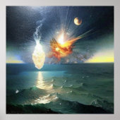 Moderne Abstrakte digitale Malereien fallen Poster (Vorne)