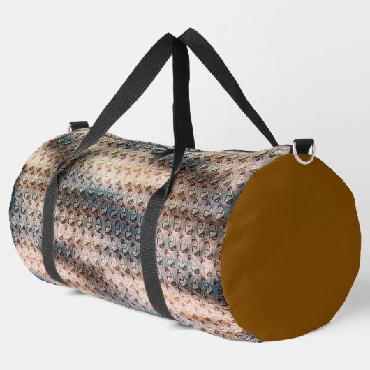 Moderne abstrakte digitale Musterdesign 1240 Duffle Bag (Linke Ecke)