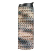 Moderne abstrakte digitale Musterdesign 1240 Thermosbecher (Nach links gedreht)