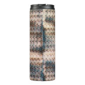 Moderne abstrakte digitale Musterdesign 1240 Thermosbecher (Rückseite)