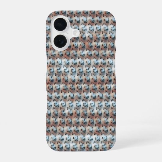 Moderne abstrakte digitale Musterdesign 1241 iPhone 16 Hülle (Rückseite)