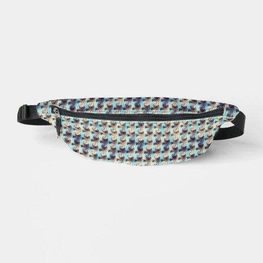 Moderne abstrakte digitale Musterdesign 1242 Bauchtasche (Vorderseite)