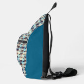 Moderne abstrakte digitale Musterdesign 1242 Crossbody Bag (Rechts)