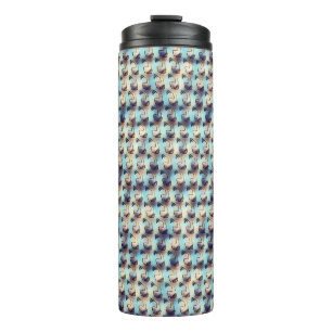 Moderne abstrakte digitale Musterdesign 1242 Thermosbecher
