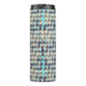 Moderne abstrakte digitale Musterdesign 1242 Thermosbecher (Rückseite)