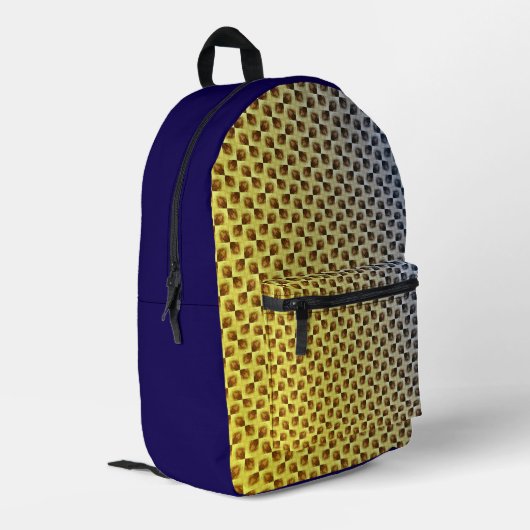 Moderne abstrakte digitale Musterdesign 1243 Bedruckter Rucksack (Rückseitige Ecke links)