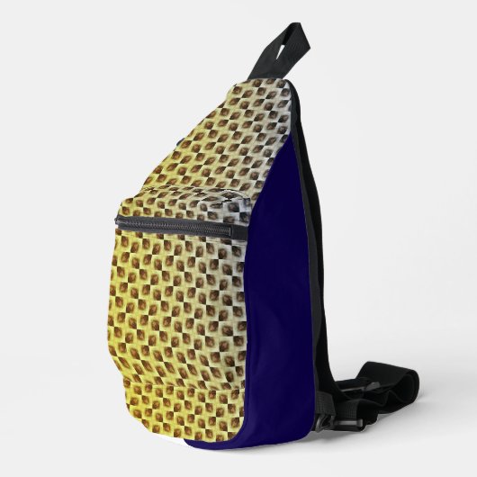 Moderne abstrakte digitale Musterdesign 1243 Crossbody Bag (Rechte Ecke)
