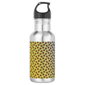 Moderne abstrakte digitale Musterdesign 1243 Edelstahlflasche (Vorderseite)