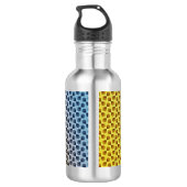 Moderne abstrakte digitale Musterdesign 1243 Edelstahlflasche (Rückseite)