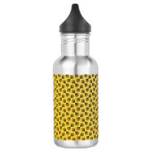 Moderne abstrakte digitale Musterdesign 1243 Edelstahlflasche (Links)